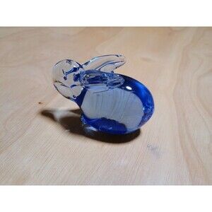 United States Commemorative Fine Art Gallery Cobalt Blue Rabbit Paperweight